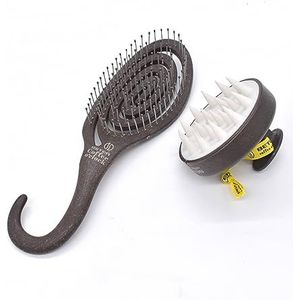 BETER - Coffee O'Clock Ontwarrende Haarborstel en Hoofdhuid Massager Set - Haarverzorging Essentials voor glad en ontspannend haar. Haarborstel - Hoofdhuid Massager - Haarontklitter - Haarverzorging