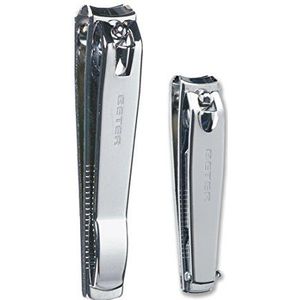 Beter Nagelknipper voor manicure en pedicure, roestvrij staal, hoge duurzaamheid, verzorging voor vinger- en teennagels, 2 stuks