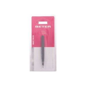 Beter PINZAS depilar con punta oblicua inoxidable esmaltada 9,7 cm