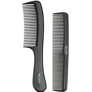 Beter Professionele haarkammen, ABS-kammen, kam met handvat en zakkam, 2 stuks (1 stuk)