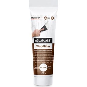 Beissier - Aguaplast Woodfiller - Plamuur - Neutraal Wit - Glasvezel Versterkt - 125ml