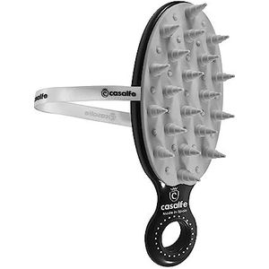 Peeling- en massageborstel, ideaal voor hoofdhuidmassage, versterkt het haar, bevordert de doorbloeding en de groei van nieuw haar, ideaal voor alle haartypes. Casalfe