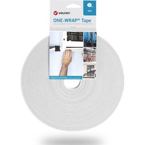 VELCRO® One Wrap® Professioneel Klittenband - 20 mm breed - 25 meter - Wit