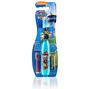 Lorenay LN-1115 Elektrische tandenborstel met twee koppen en batterij, motief Paw Patrol, transparant