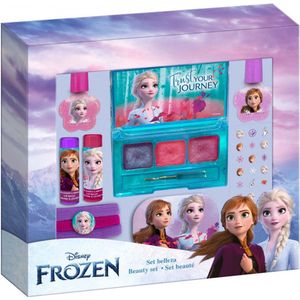 Reine des Neiges - Coffret Cadeau Beauté - 2 Vernis à Ongles - Palette Fards à Joues - Gloss à Lèvres - Baumes à Lèvres