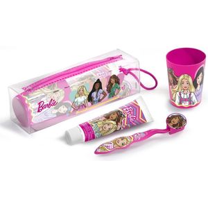 Barbie - Hygiëne Set - Tandpasta - Tandenborstel - Gobelet - Design Amusant