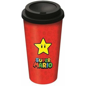 Super Mario Koffiemok om te dragen, herbruikbare mok voor thee of koffie, BPA-vrij, met druppeldeksel, 520 ml