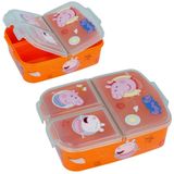 Peppa Big - Broodtrommel - Multi - 3 Vakken - Stevig Materiaal
