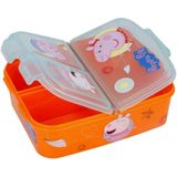 Peppa Big - Broodtrommel - Multi - 3 Vakken - Stevig Materiaal