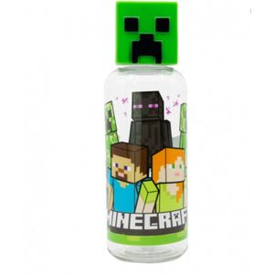 Minecraft Herbruikbare waterfles van kunststof voor kinderen met 3D-sluiting, 560 ml