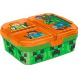 Minecraft XL 4 compartimenten brooddoos 18 cm X 15 cm X 7 cm
