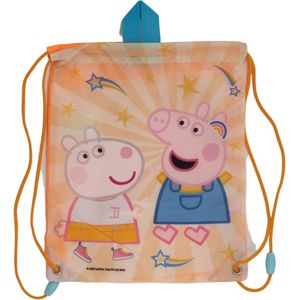 Peppa Pig Lunchtas voor jongens en meisjes, touwtas voor kinderen, lunchtas