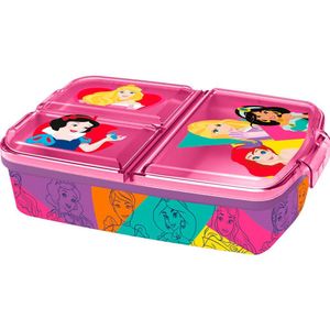 Disney Prinsessen Broodtrommel 3 vakjes -18x13 cm -Brooddoos -Lunchbox