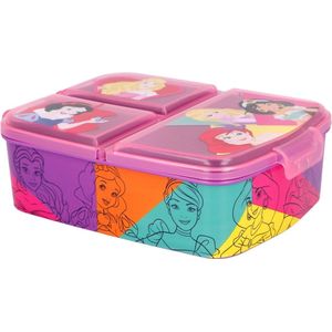 Disney Prinsessen Broodtrommel 3 vakjes -18x13 cm -Brooddoos -Lunchbox