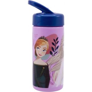 Sportieve waterfles met rietje en geïntegreerde handgreep, 410 ml van Frozen