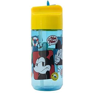 Stor Mickey Mouse herbruikbare waterfles voor kinderen, Tritan, 430 ml