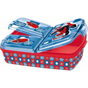 Lunchtrommel met Compartimenten Spiderman Midnight Flyer 19,5 X 16,5 X 6,7 cm Polypropyleen