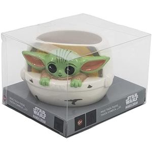 STOR Grogu 3D in een wieg mok