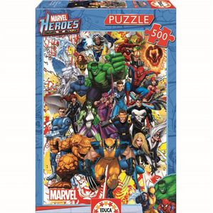 Educa Puzzel 500 stukjes voor volwassenen | Marvel helden inclusief lijm Fix puzzel vanaf 11 jaar (15560)