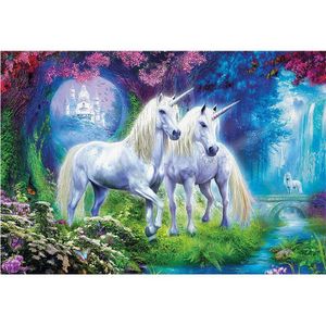 Educa Borras 17648 76564 500 piece Unicorns in the Forest jigsaw puzzle, Multi