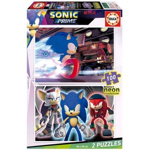 Educa 2x100 Sonic Prime Neon