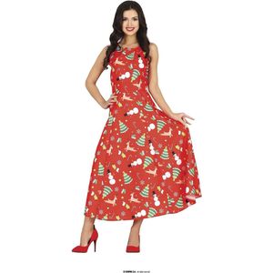 Fiestas Guirca - Rode Kerstjurk - maat 42-44 (L)