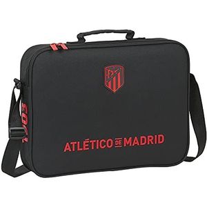 Safta Atlético de Madrid Corporative portemonnee, extra schooltas, 380 x 60 x 280 mm, zwart, zwart., 380x60x280 mm, extra sculare portemonnee