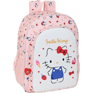 Schoolrugzak Hello Kitty Happiness girl Roze Wit (33 x 42 x 14 cm)
