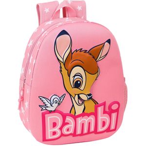 Bambi 3D-rugzak, Lichtroze, 270x100x320 mm, Casual