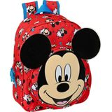 Disney Mickey Mouse Rugzak, Happy Smiles - 34x28x10 cm - Polyester - Rood