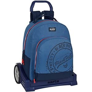 Rugzak 305 met trolley, recyclebare stof, Blackfit8 Stamp, 320 x 150 x 420 mm, Blauw, Eén maat, Casual