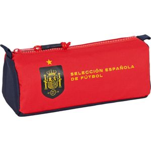 Tas met ritssluiting en vak van het Spaanse voetbalelftal, 210 x 70 x 80 mm, Rood/Blauw, One size