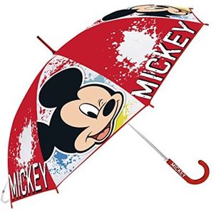Paraplu Mickey Mouse Happy Smiles Rood (Ø 80 cm)