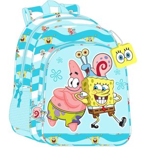 Schoolrugzak Spongebob Stay positive Blauw Wit 32 x 38 x 12 cm