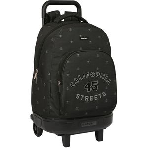 Safta Compact With Trolley Wheels California Backpack Zwart