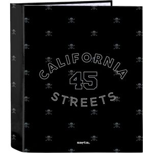 Safta Safta-M657 California 4-ringband, ideaal voor kinderen van verschillende leeftijden, comfortabel en veelzijdig, kwaliteit en sterkte, 27 x 6 x 33 cm, kleur zwart, standaard (532242657), zwart,