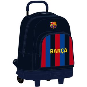 Schoolrugzak met Wielen F.C. Barcelona Kastanjebruin Marineblauw (33 x 45 x 22 cm)