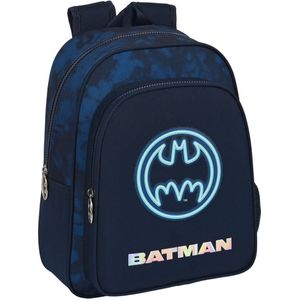 Safta Batman Legendary Schoolrugzak voor kinderen, ideaal voor kinderen van verschillende leeftijden, comfortabel en veelzijdig, kwaliteit en duurzaamheid, 27 x 10 x 33 cm, marineblauw, Donkerblauw,