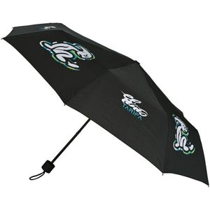 Safta El Green Bali Handmatige paraplu, 8 panelen, metalen staven, comfortabel en veelzijdig, kwaliteit en dikte, 24-56 cm, polyester, zwart, Blanco Y Gris, Standaard, casual