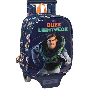 Schoolrugzak met Wielen Buzz Lightyear Marineblauw (22 x 27 x 10 cm)