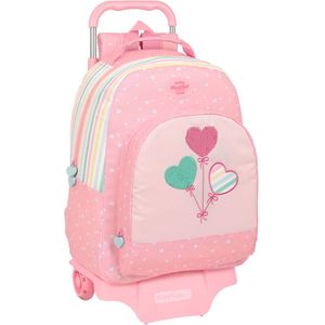 Blackfit8 - Grote schoolrugzak met Safta 905 trolley, recyclebare stof, ideaal voor kinderen van verschillende leeftijden, comfortabel en veelzijdig, kwaliteit en dikte, 32 x 15 x 42 cm, roze, Roze, Standaard, Casual