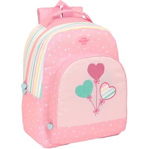 Blackfit8 - Verstelbare rugzak, trolley, rugzak, ideaal voor kinderen van verschillende leeftijden, recyclebare stof, comfortabel en veelzijdig, kwaliteit en dikte, 32 x 15 x 42 cm, roze, Roze,