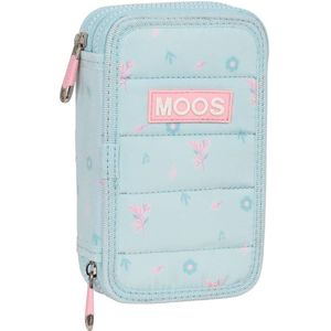 Dubbele etui Moos Garden 12.5 x 19.5 x 4 cm Turkoois (28 pcs)