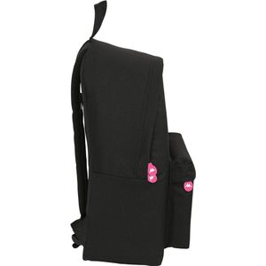 Schoolrugzak Kappa Black and pink Zwart (33 x 42 x 15 cm)