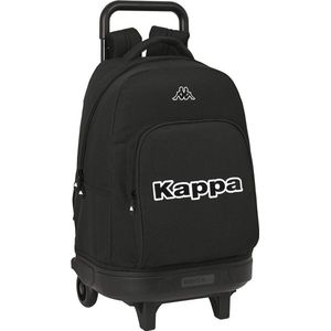 Schoolrugzak met Wielen Kappa Black Zwart (33 x 45 x 22 cm)