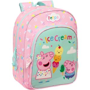 Schoolrugzak Peppa Pig Ice cream Roze Munt 26 x 34 x 11 cm