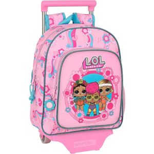 Schoolrugzak met Wielen LOL Surprise! Glow girl Roze (28 x 34 x 10 cm)