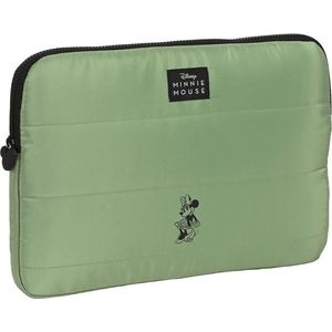 Laptophoes Minnie Mouse Mint shadow Militair groen 34 x 25 x 2 cm