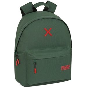 Safta MUNICH Jeugdrugzak voor 14,1 inch laptop rugzak ideaal voor jongeren van verschillende leeftijden, comfortabel en veelzijdig, kwaliteit en dikte, 31 x 16 x 41 cm, groen, groen, Estándar, casual,