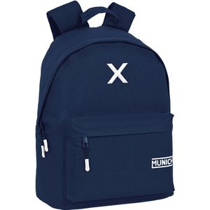 Safta MUNICH 14,1 inch laptoprugzak, ideaal voor jongeren van verschillende leeftijden, comfortabel en veelzijdig, kwaliteit en stevigheid, 31 x 16 x 41 cm, marineblauw, esthetisch, casual